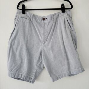American Eagle blue white striped textured shorts Classic Fit mens size 38